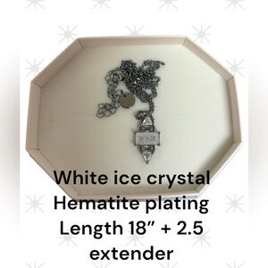 White ice crystal necklace